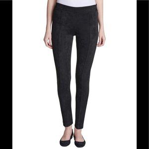 ANDREW MARC Black Faux Suede Pants, Size XS